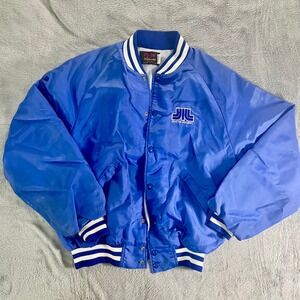 Vintage‎ Pla-Jac Varsity Bomber Jacket Blue L